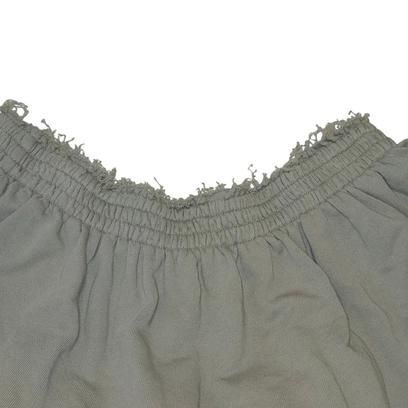 Aerie‎ Ruffle Tiered Mini Skirt Elastic Waist Casual Sage Green XL - Picture 2 of 8